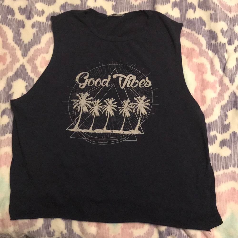 Navy Blue Muscle Tee/Tank Top